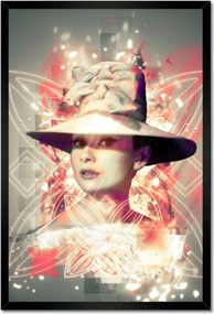 Poszterek keretben 40x60 Audrey kalapban