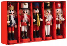 Karácsonyi díszek NUTCRACKER szett 5 db, színes