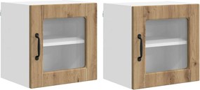 vidaXL Konyhaszekrény 2 pcs Artisan tölgy 40 x 31 x 40 cm Faanyag