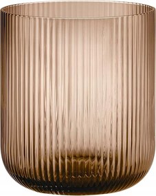 Blomus Ven barna üveg gyertyatartó, 14 cm magas, színes üvegből