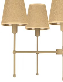 Rúdon szerelt MADELA csillár, 5 x E14 foglalat, max. 40 W, 230 V, juta, bézs