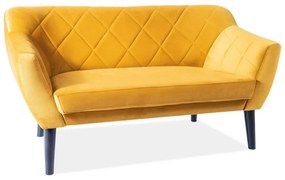Karo kanapé, kétüléses, sárga/fekete