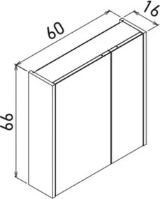 Side fürdőszobaszekrény, 60 cm – TR785PNC1189
