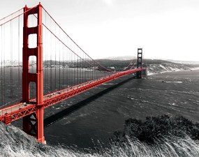 Golden Gate Bridge poszter, fotótapéta, Vlies (104 x 70,5 cm)
