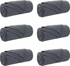 vidaXL Takarók 6 pcs Sötétszürke 200 x 150 cm Gyapjú