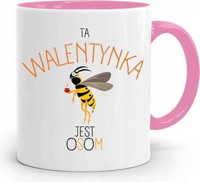 Rózsaszín Bögre Valentin Napra Ez A Valentin Nap Egy Darázs, fényképes nyomtatással