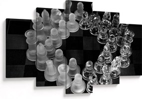 Kép - fekete-fehér sakk (150x105 cm)