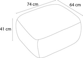 Narancssárga buklé lábtartó Montaigne – Bobochic Paris