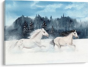 Festett lovak képe (70x50 cm)