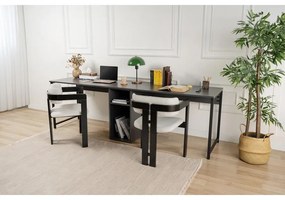Íróasztal Twin Study Desk - Antracit, Fekete