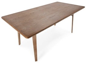 Étkezőasztal tölgyfa dekoros asztallappal 90x180 cm Lujan – MOME