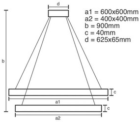 LED állítható fényerejű lámpa kábelre LED/90W/230V 3000-6500K + DO