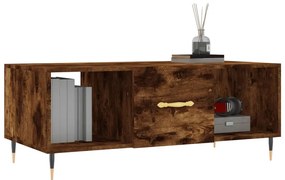 Füstös tölgy színű szerelt fa dohányzóasztal 102 x 50 x 40 cm