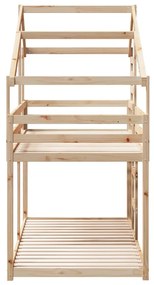 tömör fenyőfa emeletes ágy matrac nélkül 90 x 190 cm