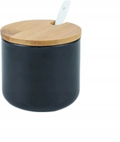 Cukortartó kerámia fekete cukortartó 250 ml