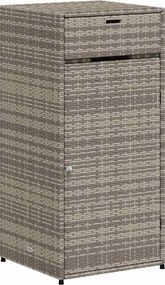 vidaXL szürke polyrattan kerti tárolószekrény 55 x 55 x 111 cm
