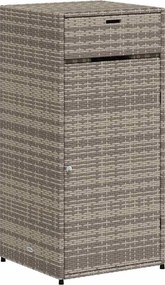 vidaXL szürke polyrattan kerti tárolószekrény 55 x 55 x 111 cm