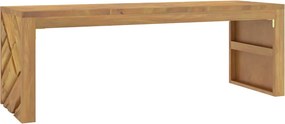vidaXL tömör tíkfa dohányzóasztal 110x35x38 cm