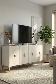 Salkım 150 - White, Gold, Travertine