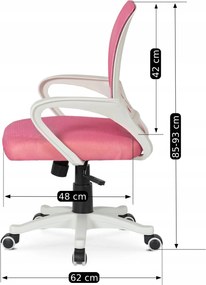 Forgószék rózsaszín színben. NATE