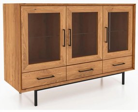 Natúr színű tölgyfa tálalószekrény 144x95 cm Abies – The Beds