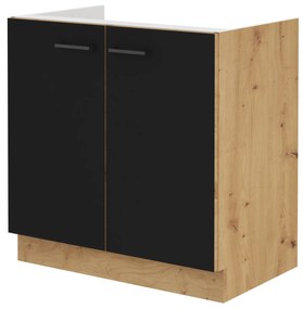 Alsó konyhaszekrény a mosogatóhoz Miraluna (artisan tölgy + matt fekete). 1062370