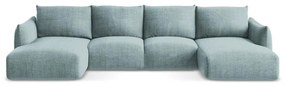 Kék kinyitható sarokkanapé (U alakú) Leila – Makamii