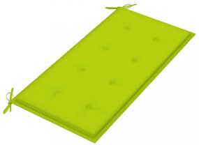 tömör tíkfa kerti pad élénkzöld párnával 112 cm