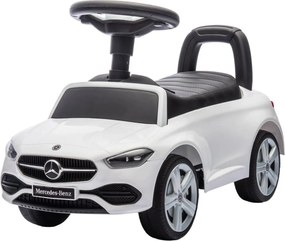 AIYAPLAY Mercedes-Benz C-osztályú kisautó kürttel, motorhangokkal, tárolóhellyel, 18-36 hónapos gyermekeknek, fehér