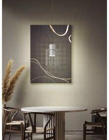 Eglo 43647 - Csillár zsinóron MILLIGAN 1xE27/40W/230V átm. 20 cm ezüst