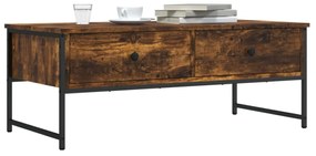 füstös tölgy színű szerelt fa dohányzóasztal 101 x 49 x 39,5 cm