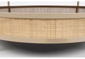 Bézs-natúr színű kerek dohányzóasztal ø 80 cm Makoto – White Label