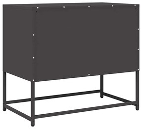 fekete hidegen hengerelt acél TV-szekrény 68x39x60,5 cm