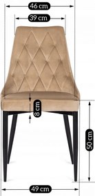 CORK szék, bézs, velúr