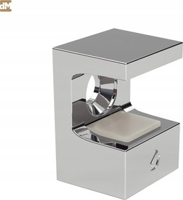 10 x Kristal üvegpolc tartó 8 mm króm fényes csavarral, zárral