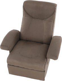 Mechanikusan állítható pihenő fotel, szürkés barna textil, SUAREZ