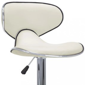 323647 Bar Stools 2 pcs Cream Faux Leather