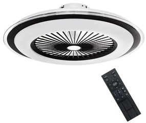 Brilagi - LED Dimmelhető lámpa ventilátorral RONDA LED/48W/230V fekete + távirányító