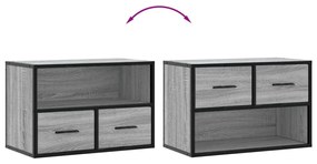 szürke sonoma színű szerelt fa TV-szekrény 60 x 31 x 39,5 cm
