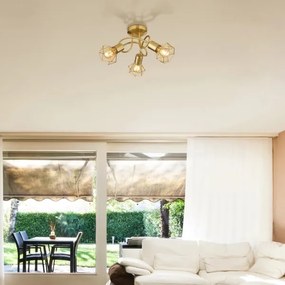 Globo 54802GB-3D - Csillár XARA I 3xE14/40W/230V arany