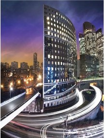 Fotótapéta város éjszaka utca fotótapéta Ragasztó Ajándék