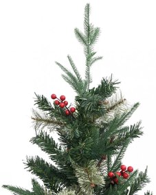 zöld karácsonyfa fenyőtobozokkal 195 cm