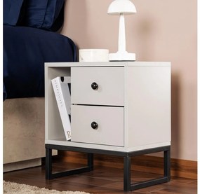 Asir Éjjeliszekrény GLIMMER 50x45,2 cm szürke/fekete 241NRD1412