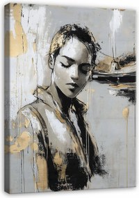 Vászonkép Hálószoba Nappaliba Nő Arc Glamour Vászon Falikép 100x70