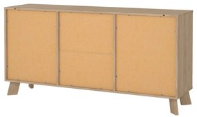 Fehér-natúr színű komód tölgyfa dekorral 147x73x39 cm Ikast – Tvilum