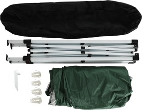 Öszecsukhatós kerti pavilon, zöld, 2x2 m, TREKAN TYP 1