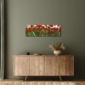 A pipacsok képe a szélben (órával) (90x30 cm)