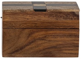 Barna dekoratív fa tárolódoboz 6,5x4,5x4 cm Cemile – Bloomingville