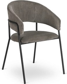 Szék szürke színben, kordbársony kárpittal. TINKA