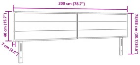 LED Fejtámla Modern Vonal Dizájn Kék 100 cm Szövet